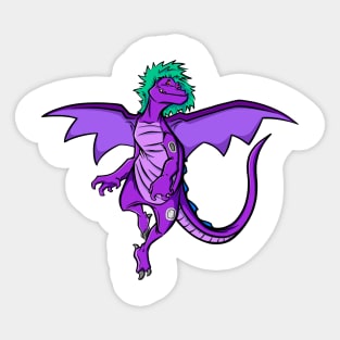 Type 1 Diabetic Purple Dragon Sticker